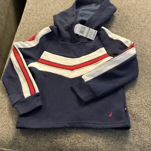 Nautica Toddler Navy Blue and Red Kids Hoodie